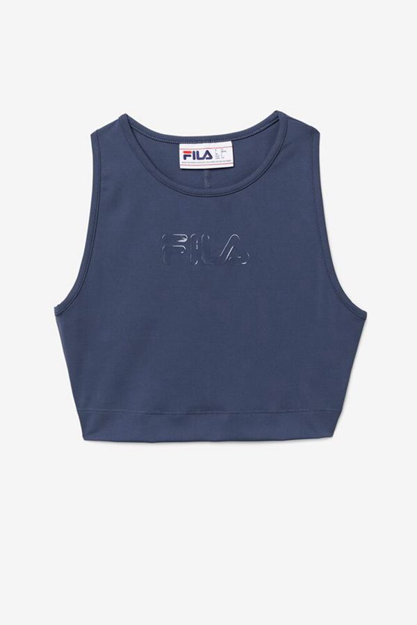 Tops Fila Mulher Azuis Escuro - Fila Alva Athletic Crop En Portugal,PLZS-05413